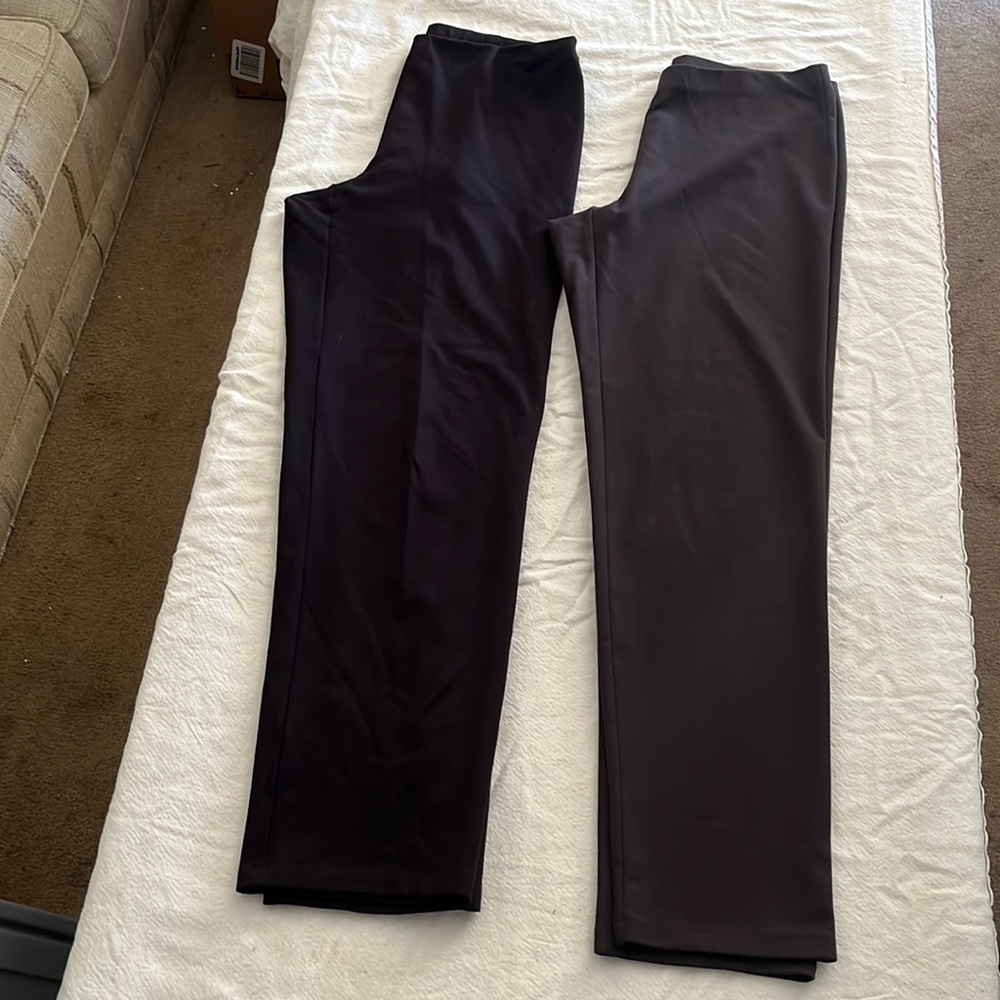 ONE PAIR NWOT Eileen Fisher stretch pants size Medium in dark brown